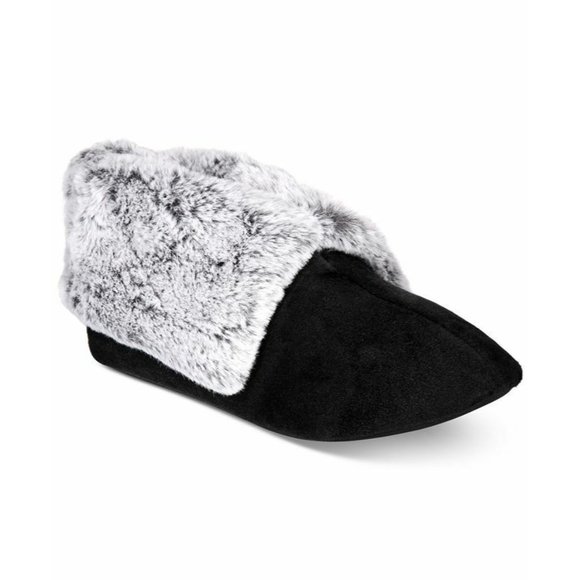 CHARTER CLUB Memory Foam Faux-Fur Booties - Small 5/6 - NEW - Picture 2 of 3